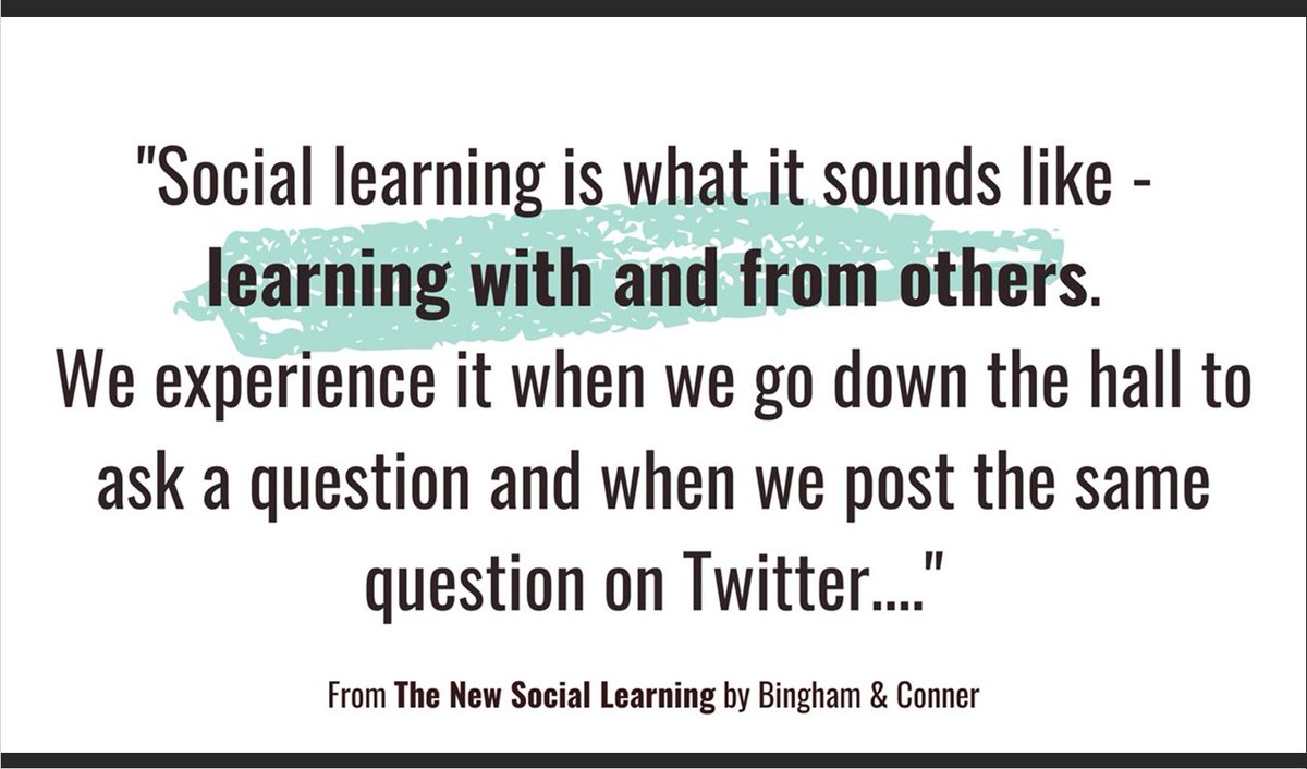 QIPowerHour's tweet photo. Social learning is learning with and from others. Tools like social media are great social learning tools for sharing tidbits of information as well as creating learning communities.
@HQCSask @Taktful_Shari #QIPowerHour #MicroLearning https://t.co/tXsdQ96zf4