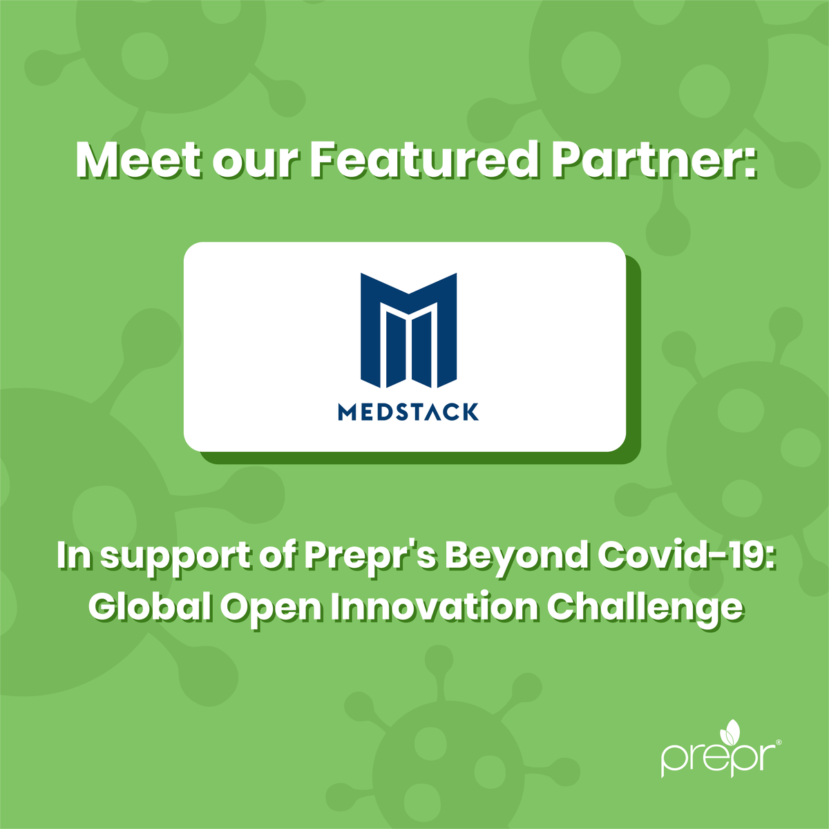preprme's tweet photo. Introducing our Featured Partner @MedStack for our Beyond Covid-19: Global Open Innovation Challenge.
Get Started!
Open until June 10th!
https://t.co/73GySoiI1v
#BeyondCovidChallenge
#OpenScience #PreprMe #DoSomething #Startups #LearnSomething #SocialImpact #CreateChange https://t.co/fKbbzAQgk7