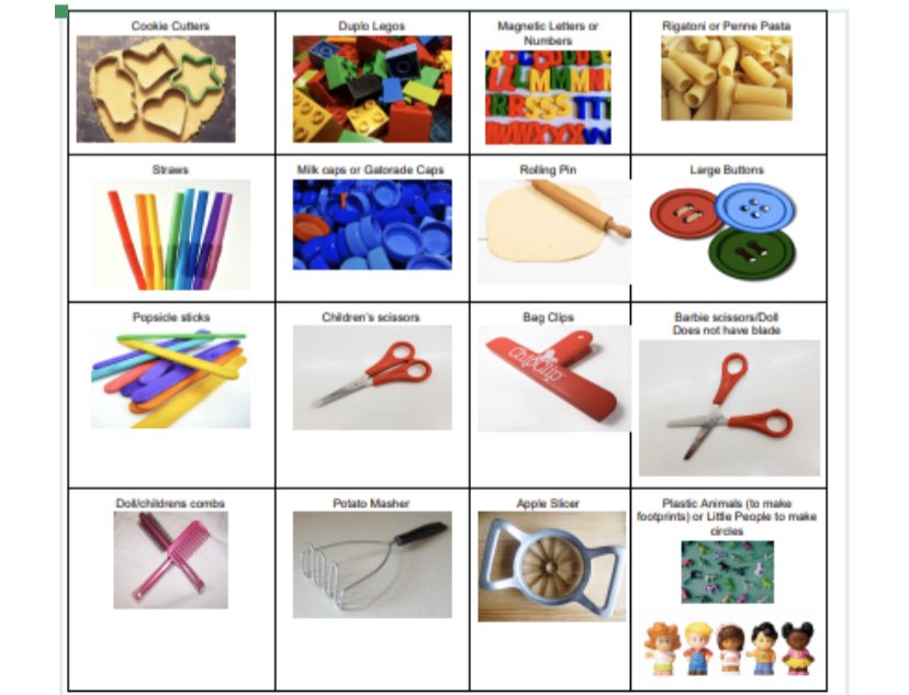 mrs_laverty's tweet photo. Preschool is getting creative with Play-Doh tools and online learning! Don’t have traditional Play-Doh tools? No problem! Check out these tools and toys that can be found in most homes. @HTSD_Yardville https://t.co/FXIv9Kia5j