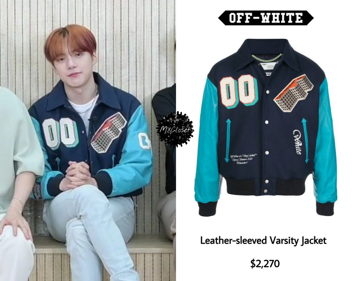 MonstaX Closet on X: 200528 Star Road OFF-WHITE Leather-sleeved Varsity  Jacket $2,270 ▶️ #민혁 #MINHYUK #몬스타엑스 #MONSTA_X  #MXCloset_Minhyuk #MONSTAX_FANTASIA  / X