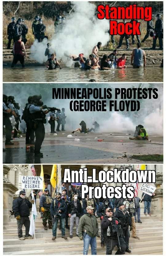 stephysando's tweet image. A picture says a thousand words... #gerogefloyd  #ProtestLockdown #standingrock #Minneapolisprotests