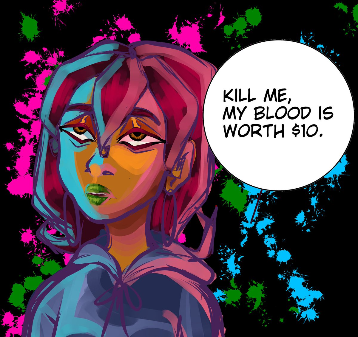 theonetruethot's tweet photo. Blud munny
#art #weirdart #splashart #aesthetic #blood #getyourbloodhere #pipinghotbloodforsale #pinkandblue #pinklight #bluelight #medibangpaint #wordbubble https://t.co/HZ7JsVtyfH
