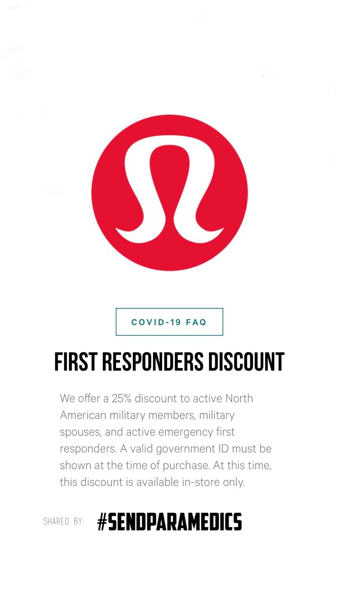 lululemon military discount