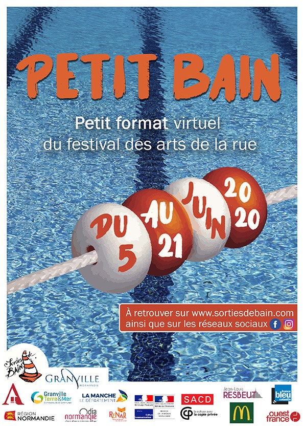 [BON PLAN] Le Festival Sorties de Bain ne pouvant avoir lieu a décidé de créer un festival virtuel pour continuer à partager les arts de la rue avec vous. N'hésitez donc pas à les rejoindre du 5 au 21 juin pour découvrir ce festival. 
Pour en savoir plus : bit.ly/petit_bain