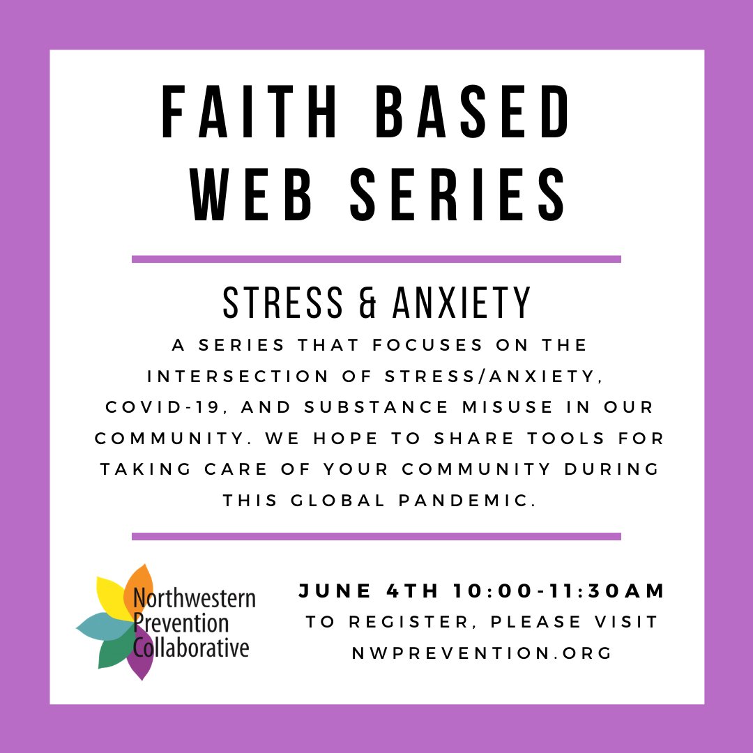 The Northwestern Prevention Collaborative is excited to share our upcoming Faith Based Web Series. Joining us for a morning of learning & collaboration! #Everyonehasarole https://t.co/sBpBjCjvYW https://t.co/82kPucimiH