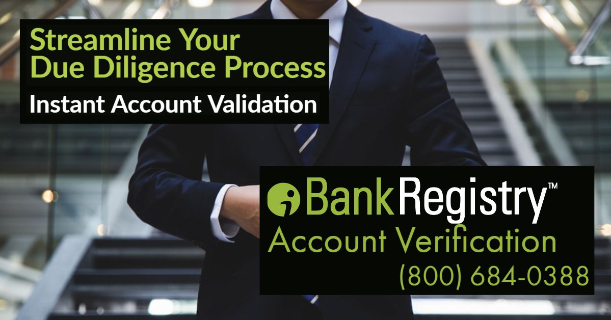 lyonsdata's tweet photo. Instant account validation to streamline your #duediligence and #fraud process. Learn more about iBankRegistry Account Verification available online or integrated API. 
Secure and #Compliance solutions from Lyons Commercial Data.  https://t.co/t9h4qGMUq6
#NACHA #ibankregistry https://t.co/v3P7gx4oSG