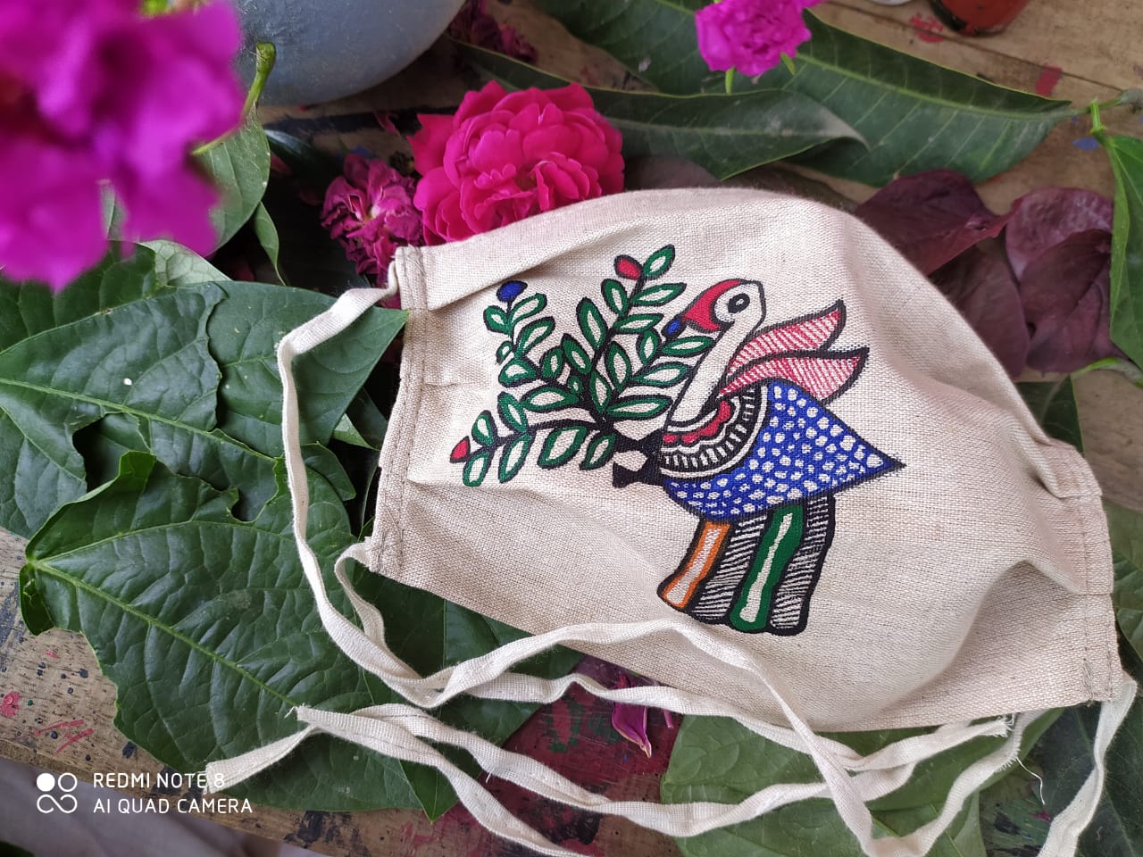 Madhubani Paintings Mask IMAGES, GIF, ANIMATED GIF, WALLPAPER, STICKER FOR WHATSAPP & FACEBOOK