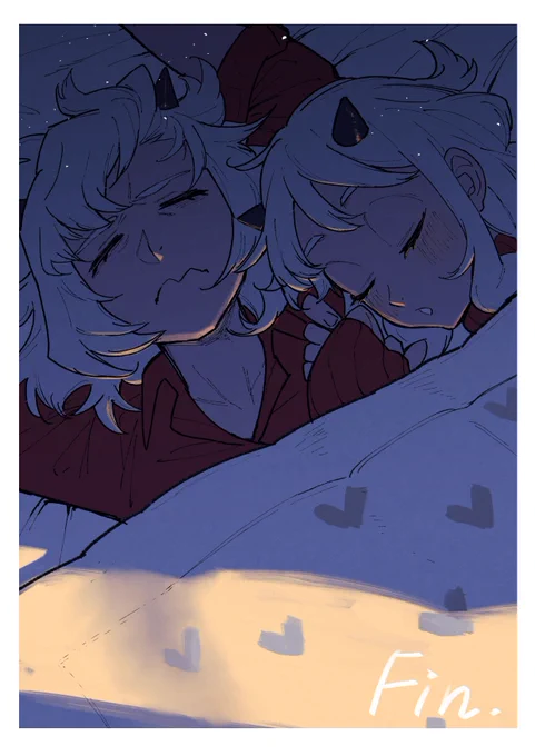 ??? " Good night… "
(A continuation of the last one)
前回のオマケです
#Helltalker #Helltakerfanart https://t.co/CkJlJcas3h 