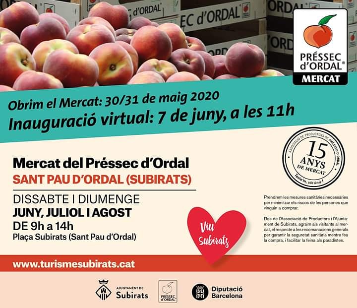 Demà també serem al mercat del #préssecdordal a St.Pau d'Ordal, us hi esperem!! 🍒🍑🎉 #fruitapenedès #fruitadeproximitat #Fordal #préssecpenedès #fruitadolça