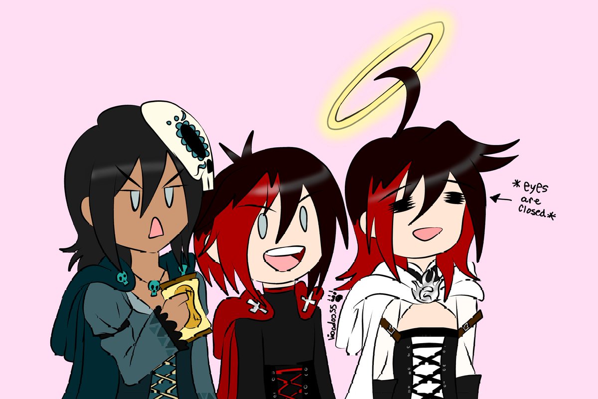 glitchfazbear's tweet photo. "Triple silver eyes "
This is a rwby fanart version of a vocaloid song "triple baka". This looks better than my previous one. 

#rwby #roosterteeth #rwbyfanart #rwbysummerrose #rwbyrubyrose #rwbymaria #rwbyvolume6 #rwbymoms #rwbystrq #fanart #drawing #art https://t.co/ldMCURZypW