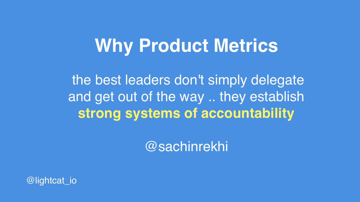 Great post by <a href="/sachinrekhi/">Sachin Rekhi</a> on #prodmgmt and Product Metrics  buff.ly/2X77BSJ
1. Turn each big metric (like Revenue) to smaller components (like MAU, LTV)
2. Only dashboard the metrics you are actively improving
3. Measure and *fix* each metric weekly