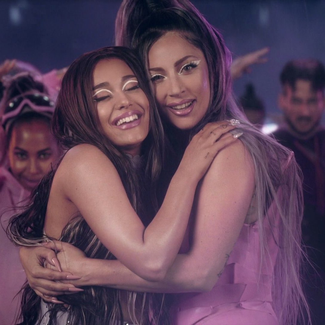 PopCrave's tweet image. Lady Gaga and Ariana Grande both score their sixth #1 single in the UK as #RainOnMe debuts atop the Official Singles Chart.

Congratulations, @LadyGaga &amp;amp; @ArianaGrande! 🍾