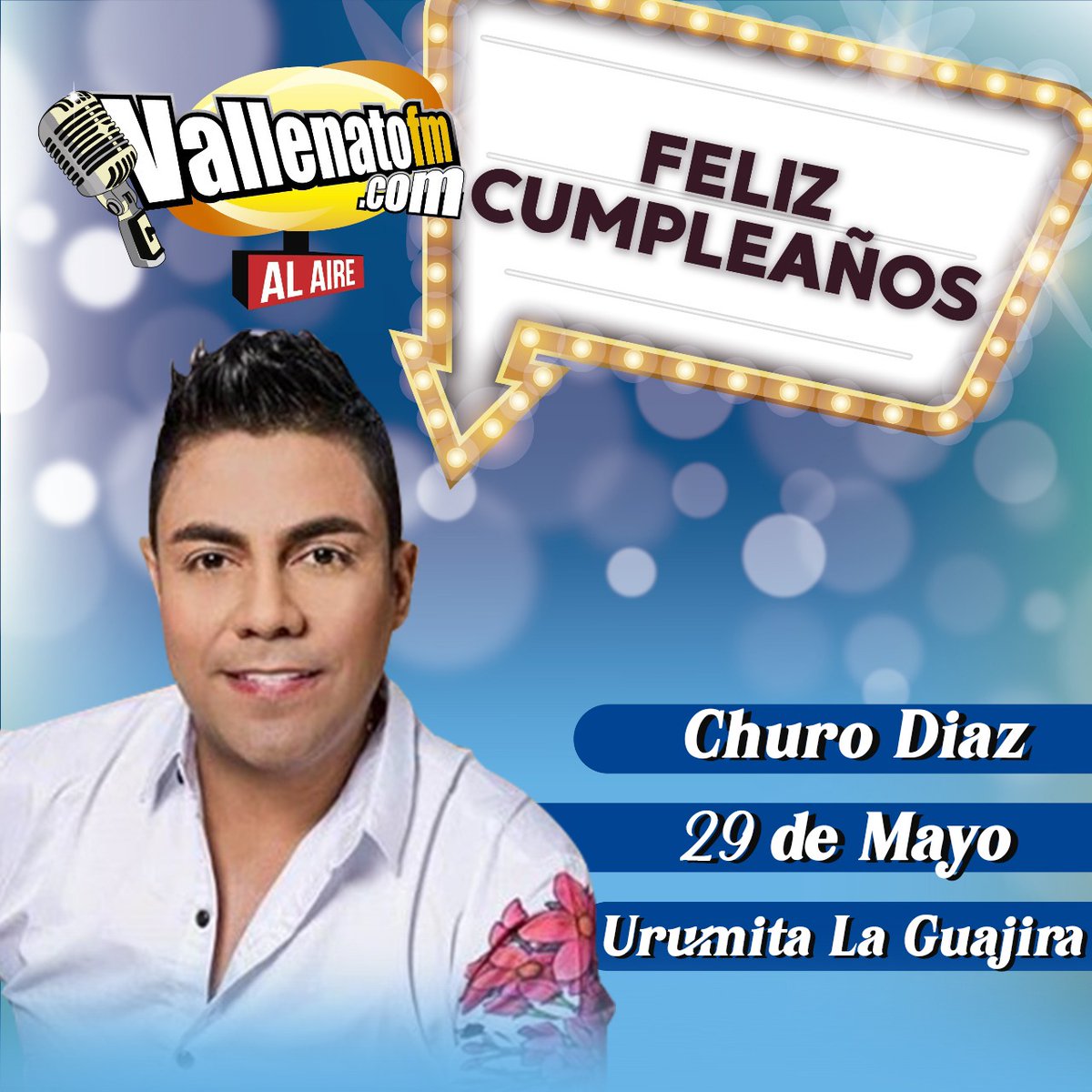 https://t.co/0RS18TIpsH felicita en su dia de cumpleaños a @CHURO_DIAZ muchas bendiciones https://t.co/TdcIoOTCN6