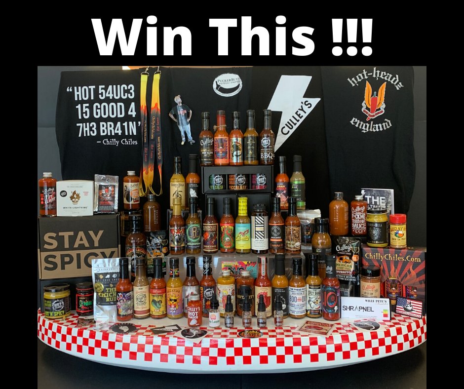 HotheadzSauces's tweet image. Is this the BIGGEST hot sauce related Giveaway the chilli world has ever seen??  Some of the rarest and most amazing hot sauce and fiery gifts from all over the world.  Worth literally hundreds of ££££'s!  Just order at hot-headz.com and enter the draw absolutely free!