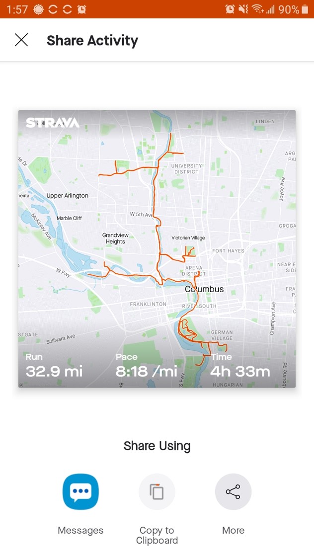 Finally, first place goes to "The Big Neuron" by grad student Josh Rieskamp. This is "Strava art" that Josh created by GPS-tracking himself as he ran 32.9 mi last week. Note the soma has a nucleus and if you look extra close, a pond within the nucleus creates a nucleolus.