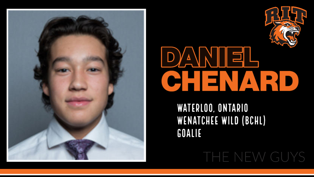 Time to welcome former @WenatcheeWild1 goalie Daniel Chenard to the #RIT crew. 

bit.ly/2ZKhKps 

#PlayLikeATiger