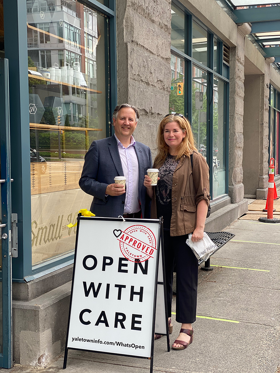 Today, Jeanette & I made a few stops to support  #OpenWithCare, an initiative by local BIA’s to encourage Vancouverites to shop local as businesses start reopening. (1/2)