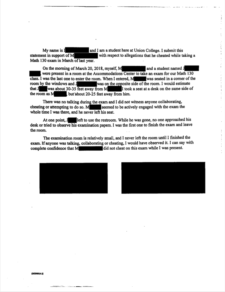 disabilityrig11's tweet image. @UnionCollege @union_nineteen @StromThacker expel student (in documents below is student M) who spoke out about not receiving accommodations and was wrongly accused of cheating though have yet to expel or suspend a single student who was accused and found guilty of sexual assault