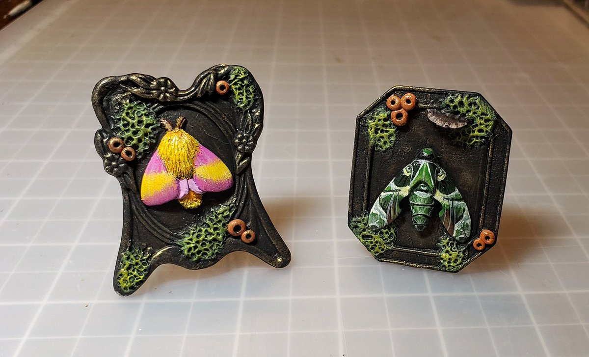 CBauerArt's tweet photo. Sculpted some cute mini moths! Rosy Maple Moth and an Oleander Hawk-moth ❤
#moth #entomology #art #artist #sculpture #clayartist https://t.co/3Wh3hGDzRD