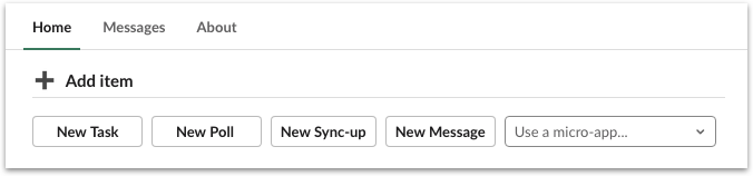 KyberApp's tweet photo. 1. Find Kyber under ▾ Apps in the sidebar
2. Click on Home tab at the top
3. Start creating new items from ➕ Add item section:
    • New Task
    • New Poll
    • New Sync-up
    • New Message
    • Tens of micro-apps ready for you https://t.co/4Ig9Vu5jBT