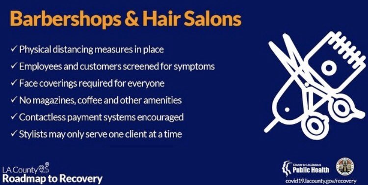 NOW OPEN: Restaurants, salons, and barbershops can open **immediately** as long as they are meeting the following protocols: