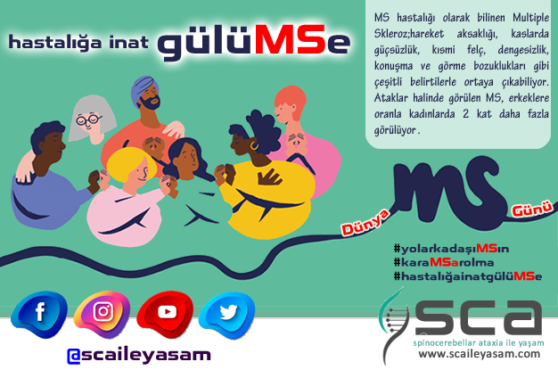 Bugün MS hastalığı bilgilenme ve bilgilendirme günü.
Tüm MS hastalarına sağlıklı, ataksız, pozitif günler dileriz
#Iconnect #WEconnect #worldmsday #karaMSarolma  #hastalığainatgülüMSe #dünyamsgünü #MSinfarkindayim #yolarkadaşıMSın #MShastalarınınyanındayım