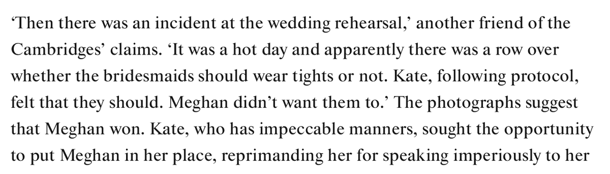 Kate wanted to wear tights at the wedding rehearsal even though it was hot! Meghan thought it was too hot for tights! This is a FIGHT, PEOPLE