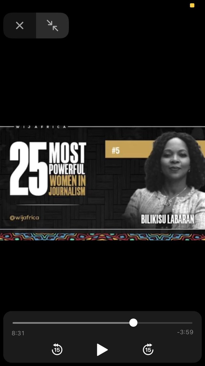 Bilkisu Labaran (@bilkisulabaran) on Twitter photo Such an honour to be named #5 among 25 Most Poweful Women in Journalism in Africa. Thank you <a href="/wijafrica/">Women in Journalism</a>! Such an honour to be named #5 among 25 Most Poweful Women in Journalism in Africa. Thank you <a href="/wijafrica/">Women in Journalism</a>!