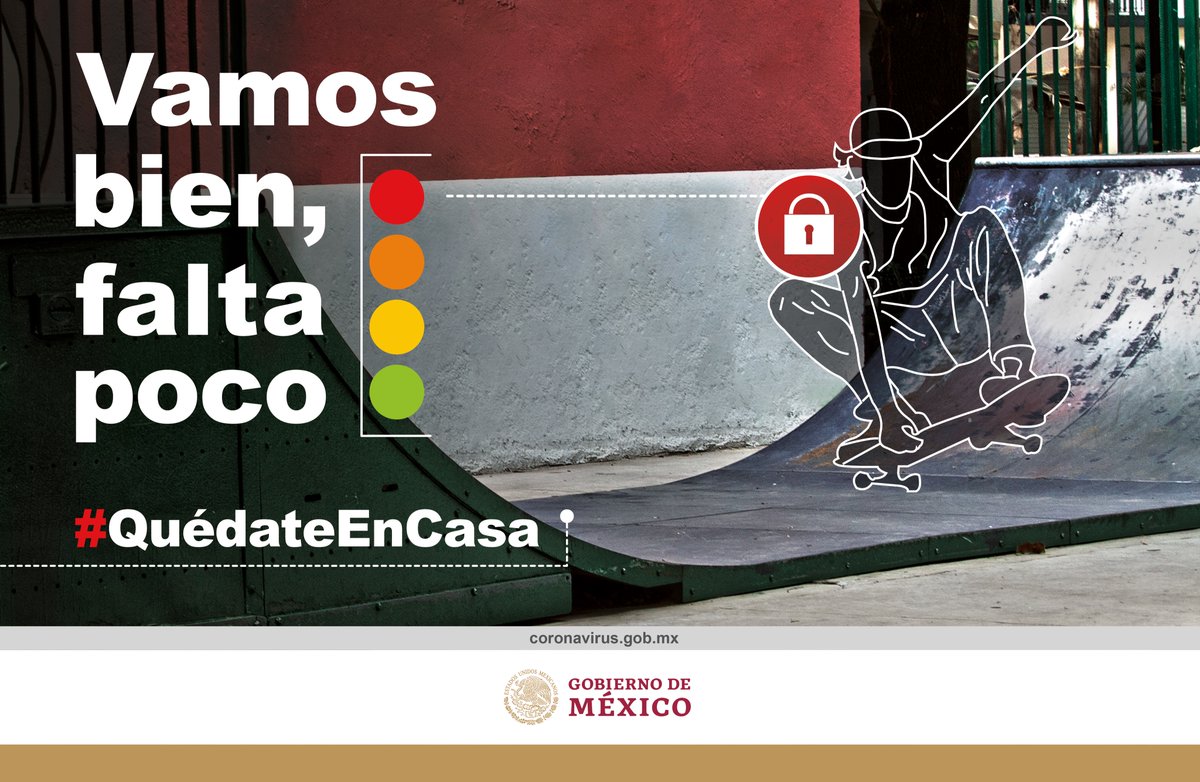 #FaltaPoco para retomar a las actividades que disfrutabas con tus amigos; por ahora no bajes la guardia. 🛹🛼⚽️

Para protegerte y protegerlos: #QuédateEnCasa