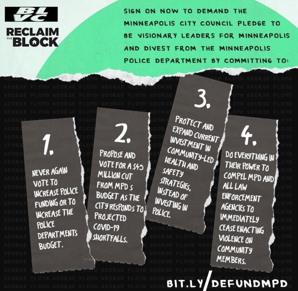 To support work in  #Minneapolis: @BlackVisionsMN:  http://bit.ly/DEFUNDMPD   http://bit.ly/supportBlackVisions @MNFreedomFund:  https://minnesotafreedomfund.org/donate 