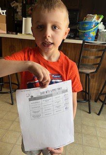 BSES_Eagles's tweet photo. Eli played Uno, completed the I Spy with staff bitmojis, participated in the surprise zoom lunch, AND made a lego boat! #BSESsoar Into Summer BINGO!⛵️ ☀️ #BSESVirtualShare https://t.co/xwYivMYxqt