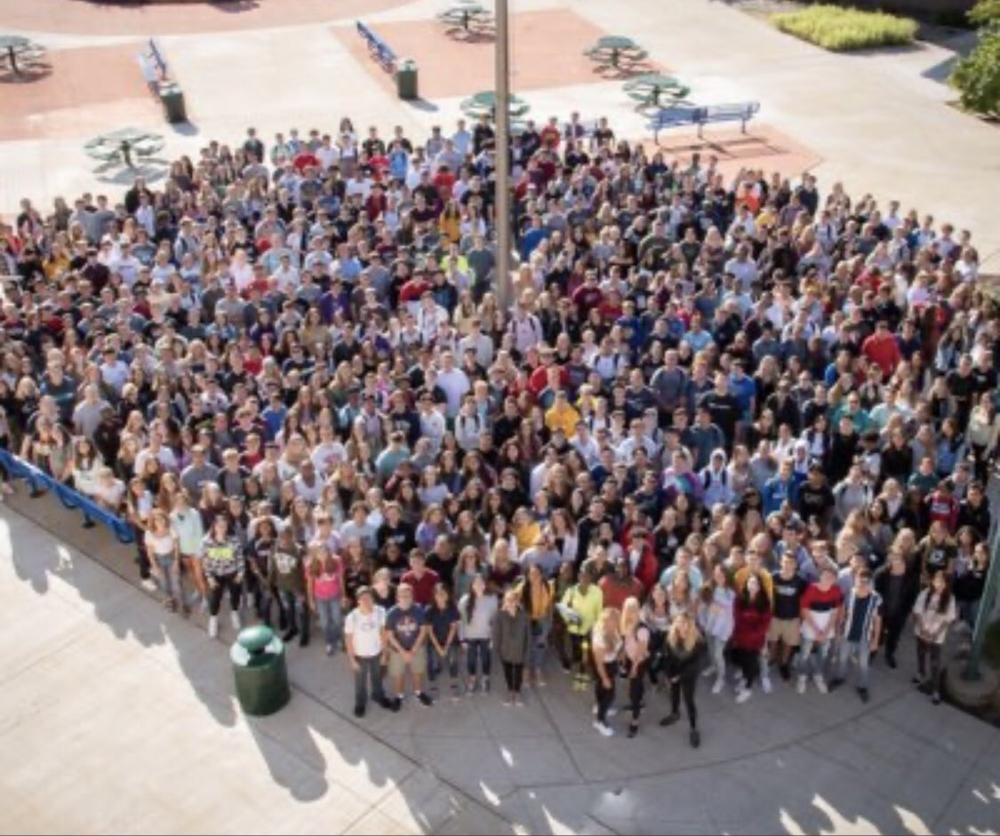 DakAdm's tweet photo. We love our seniors!  On what would have been our seniors’ last day of school, we thought it made a lot of sense to share this image again!  We love you Class of 2020!  @DHScougars2020 https://t.co/TD8thzYaTE