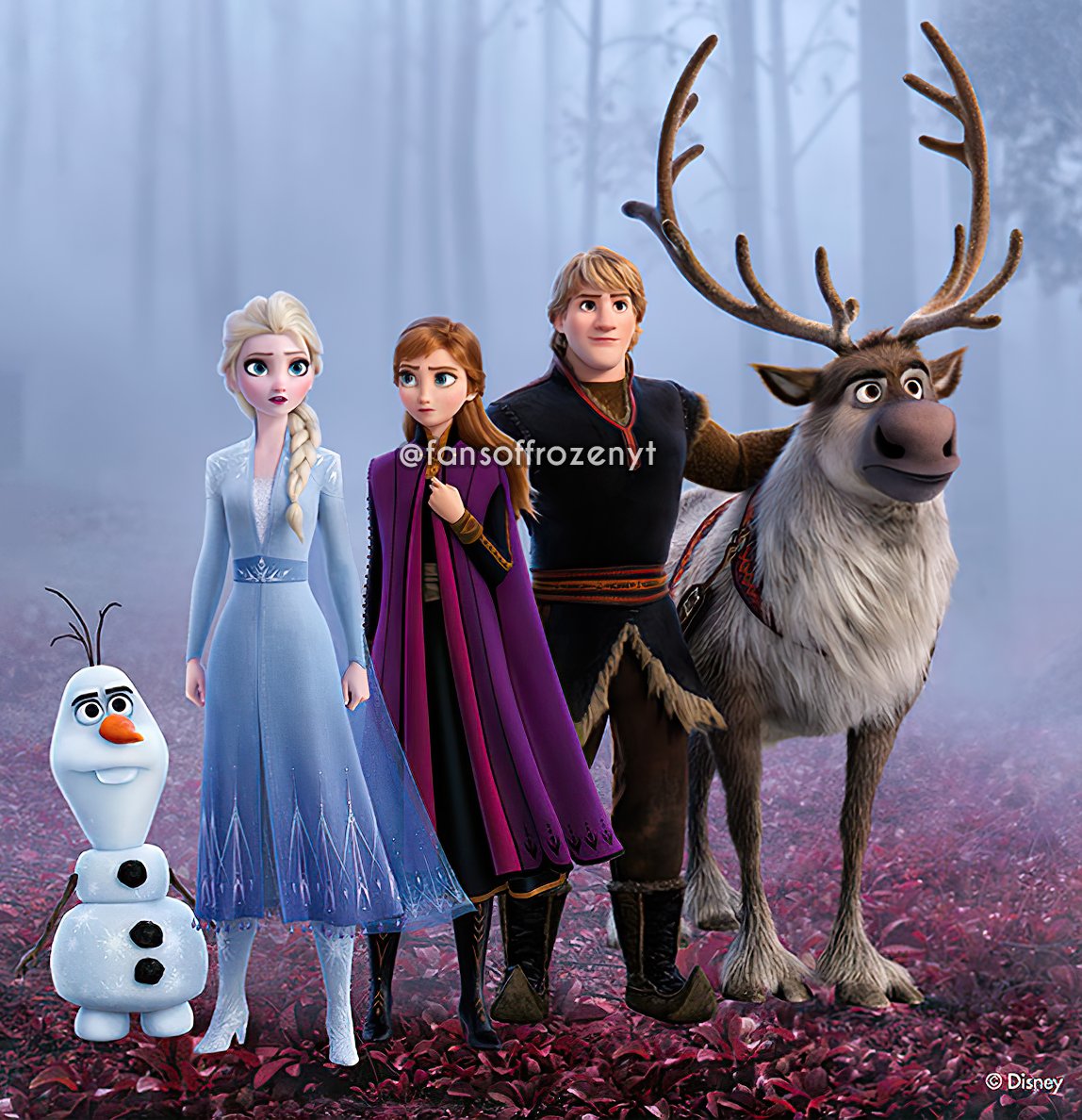 elsa anna kristoff olaf & sven frozen 2