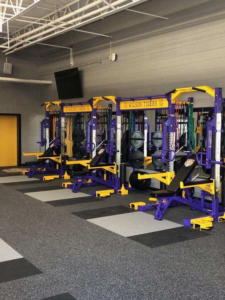 Flo1Schools's tweet photo. I spy a new weight room, with just a touch of purple and gold π We know our Tiger athletes canβt wait to get back to their training! #F1SBuilds #Florence1Athletics https://t.co/RSkX0f0Mm1