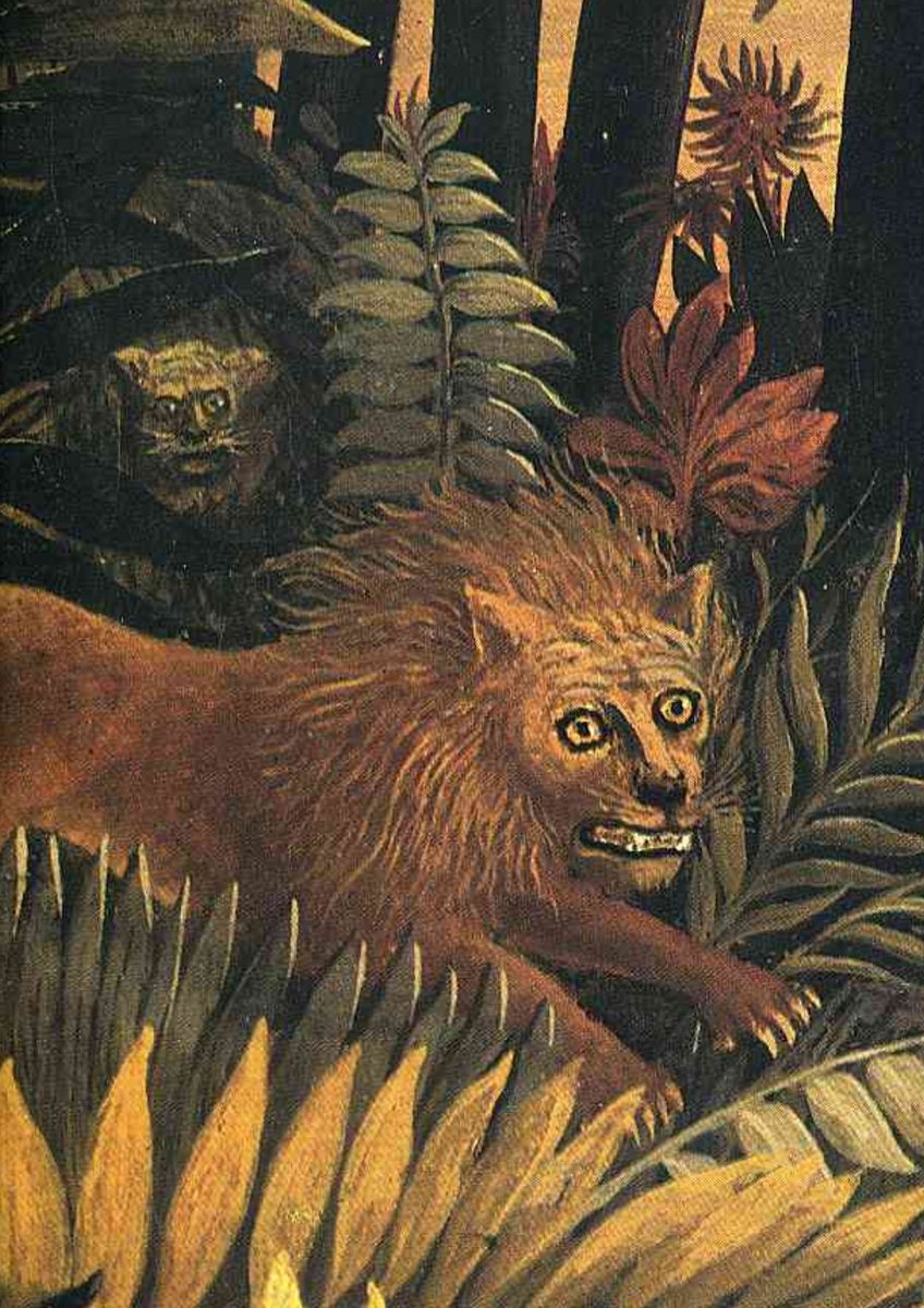 One of the reasons I love Rousseau's jungle scenes so much is that the lions and tigers are very relatable to a mom of toddlers.