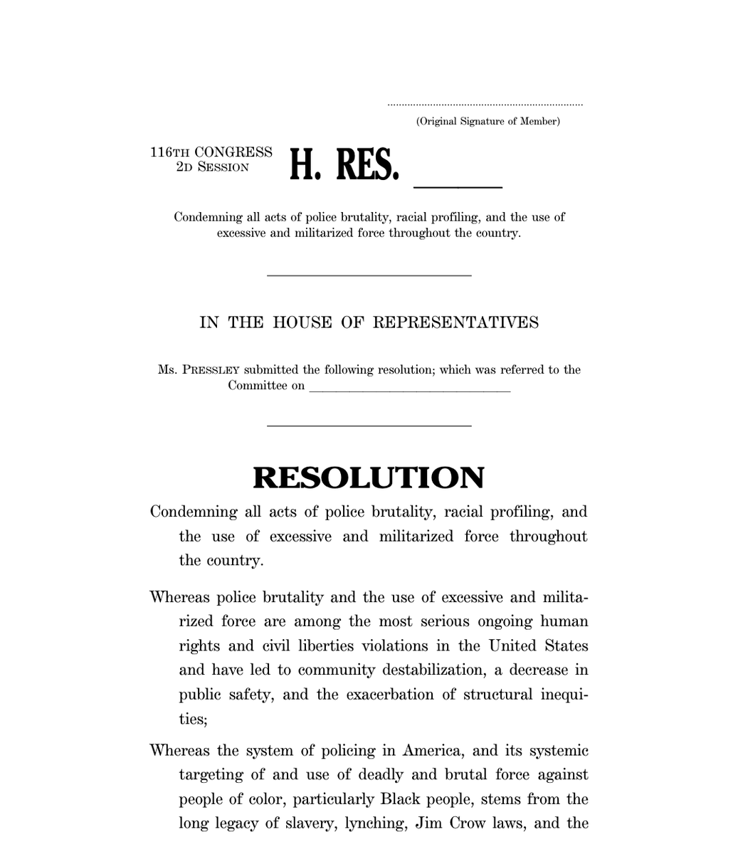 Screenshot of page 1 of the resolution. The full text is available at the link in the original tweet.