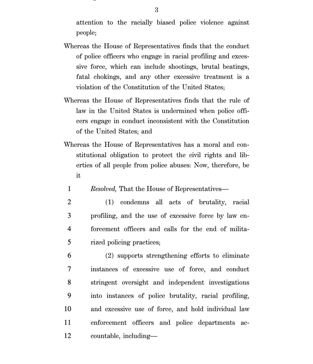 Screenshot of page 3 of the resolution. The full text is available at the link in the original tweet.