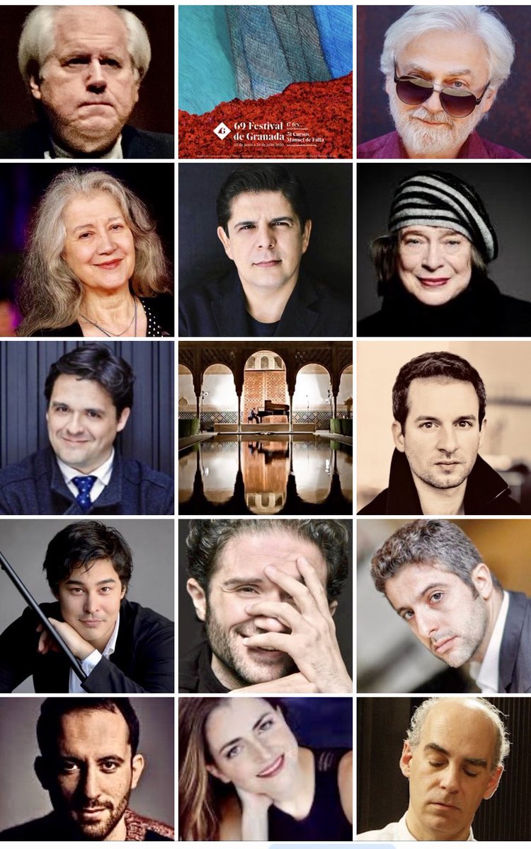 amoral07's tweet photo. Los 13 grandes pianistas que forman la columna vertebral
del @FestivalGranada2020
🎹🎹🎹
#Sokolov #Zimerman #Argerich #Perianes #Leonskaja #Garvayo #Chamayou #Park #Fernández #Negrín #Levit #Somarriba #Ituarte
🎹🎹🎹
#PalacioCarlosV #PatioArrayanes #CorralDelCarbón
#Auditorio https://t.co/61w0hPzUJX
