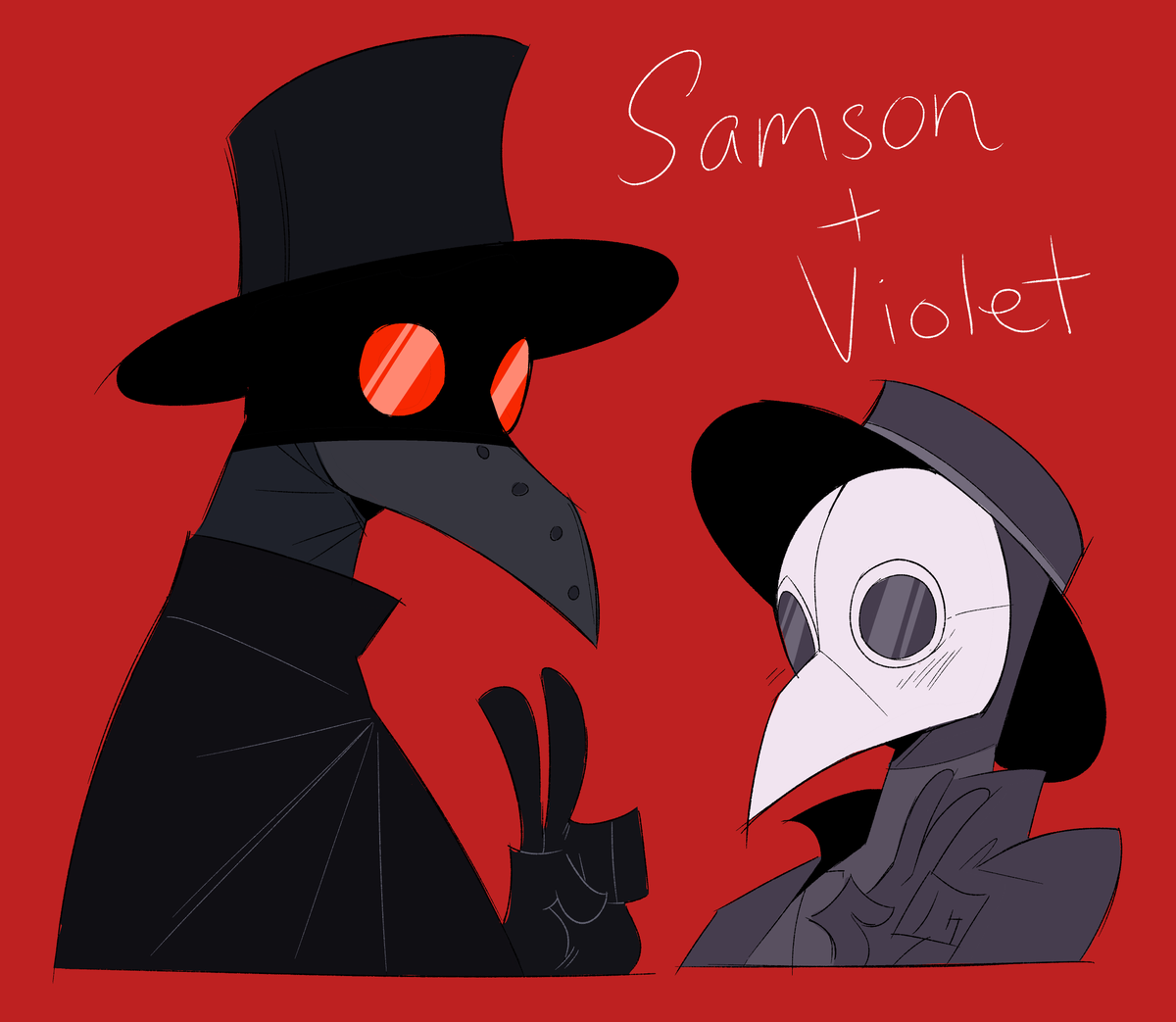 Meet the Plague Doctor: Samson! He's mute and Violet's older brother