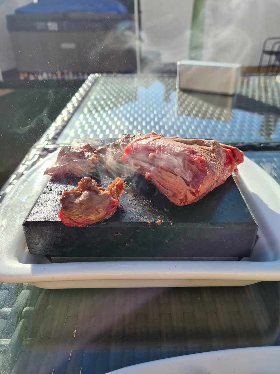 jerseyrugbyfan's tweet photo. Another day suns still shining ohhh go on then,slab of fillet on the hot stones #Sunsshining #Beerscold #lifesgood #chinupfolks #lockdownendsinsight #behappy https://t.co/b6y9HJmRs9