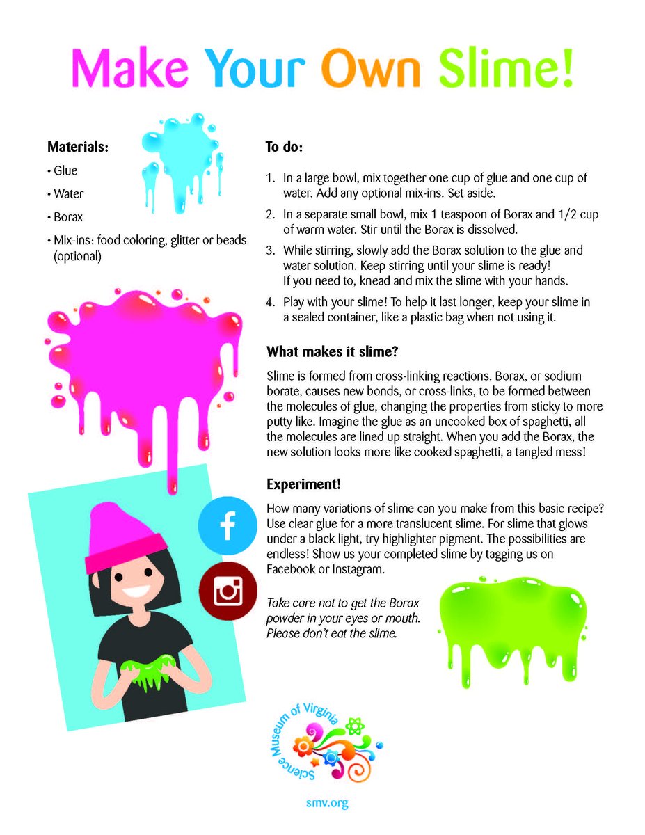 ScienceMusofVA's tweet photo. We know slime has bad rap but it makes a good at-home #STEMactivity. Fine! If you won't try #slime, go w/ slightly less sticky but equally educational #oobleck. Come on, give it a chance...for science! #MuseumFromHome #AtHomeScience #STEMatHome #SlimeScience #STEM #rva #va https://t.co/x2OWt6NP0z