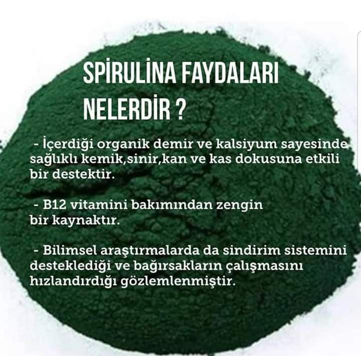 Zengin bir protein kaynağı mı arıyorsunuz? Çözüm Ersağ Spirulina. Bilgi ve sipariş için: 05052625251 <a href="/cozumersag/">Çözüm Ersağ</a> .