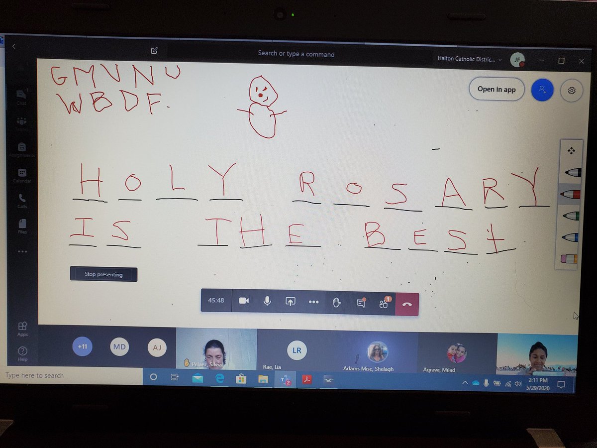 MissJFernandes's tweet image. #SynchronousLearning @KirstenPaul17 led us in Mindful Meditation. Then, we shared our "news for the week." It included naming a bunny. We voted as a class and named the bunny "Fluffy" Followed by an interactive game of "Snowman" @HolyRosaryM #BlessedAndGrateful #WeAreHRM