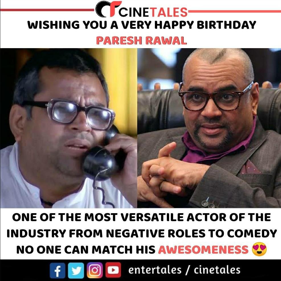 Happy Birthday Babu Bhiaya aka Paresh Rawal...  