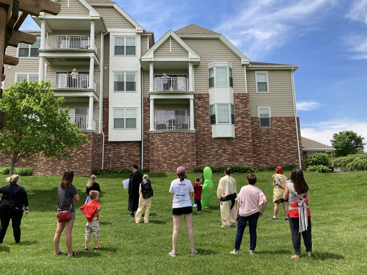JodyBugsMeUNL's tweet photo. .@mharrismps Thank you for arranging this wonderful #JoyWalk at Lakeside Village. Three elementary students, 1 high school student & a Westside HS graduate! Even the parents, teachers & guardians enjoyed the opportunity to wave & communicate with residents by balcony or window. https://t.co/m2ul2nnm4L