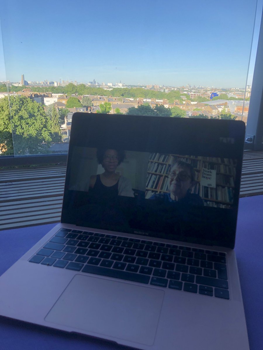 Enjoying listening to Kara Walker  and Frances Morris on my balcony @Tate #TateLates @UNIQLO_UK Thank you!! This is a great Friday night! 🙌