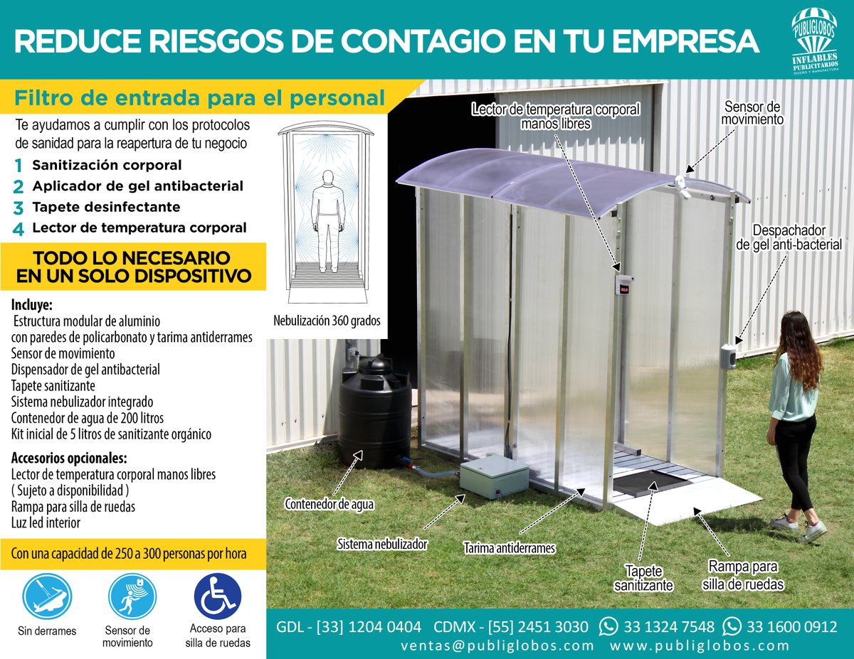 Publiglobos's tweet photo. ¡NUEVO!
TÚNEL DE ALUMINIO SANITIZANTE

Ideal para industrias, super mercados, hospitales, aeropuertos y más...

Visita nuestro sitio web
🖥️ https://t.co/vvEJIquLRC

#Tunel #sanitizante #inflable #Cuarentena #FelizViernes #inflatable #Publicidad #BTL #CoronaVirus #Alumino https://t.co/a1VBVYsDX7
