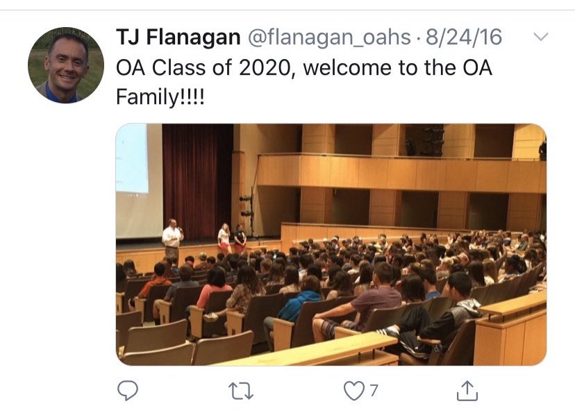 OA class of 2020 tweet media