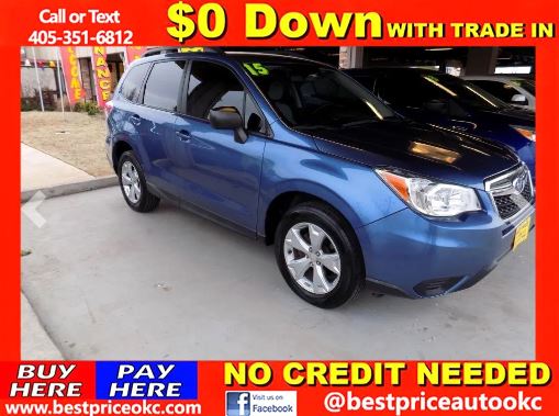 Come check out this 2015 Subaru Forester 2.5i Premium!
bestpriceautookc.com
#BestPriceAuto #autosales #cars #OK