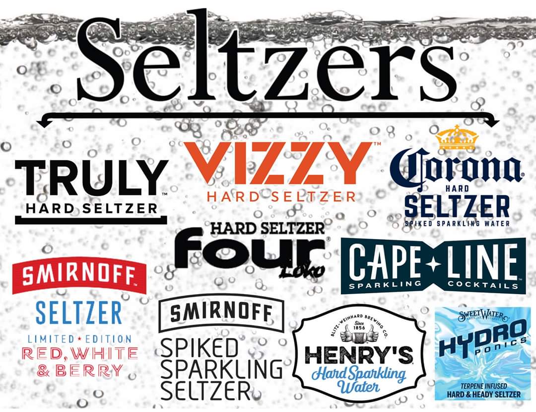 CapitolBevCo's tweet photo. Seltzers:
Cape Line
Crook &amp; Marker
Four Loko Black Cherry &amp; Mango 
Henrys Sparkling Var
Smirnoff 4 Way Rose, Pina Colada, Rasp Rose, Red White &amp; Berry, Var
Truly Colima Lime, Lem, Lem Var, Pineapple, Rose, Tropical Var, Unfiltered, Var, &amp; Wild Berry
Vizzy Pineapple Mango &amp; Var https://t.co/EMdzqkDnqQ